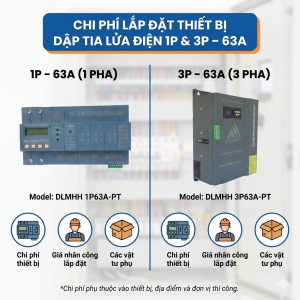 Chi phí lắp đặt thiết bị dập tia lửa điện 1P & 3P – 63A