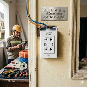 Lắp đặt hệ thống điện an toàn cho nhà mặt phố