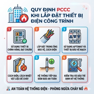 Quy định PCCC khi lắp đặt thiết bị điện công trình