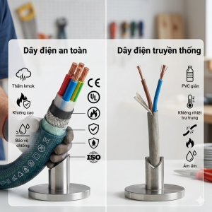 So sánh dây điện an toàn và dây điện truyền thống
