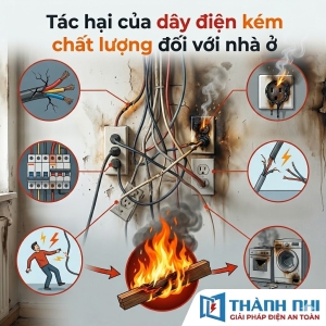 Tác hại của dây điện kém chất lượng đối với nhà ở