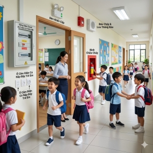 Thiết bị điện bắt buộc cho trường học, khu trẻ em
